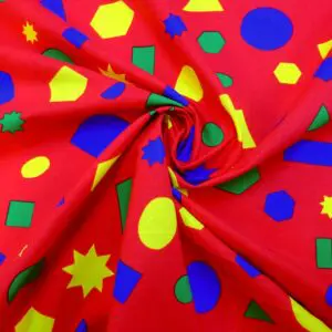 Cotton Fabric Shaping Up Red