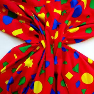 Cotton Fabric Shaping Up Red