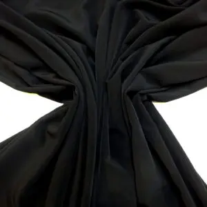 Crepe De Chine Fabric Soft Matt Black