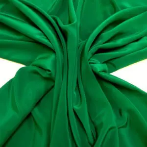 Crepe De Chine Fabric Plain Colours Emerald