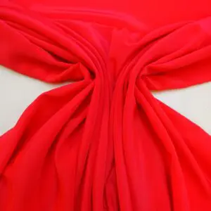 Crepe De Chine Fabric Plain Colours Fuchsia Pink