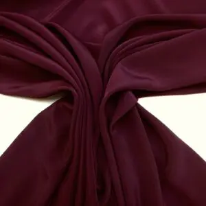 Crepe De Chine Fabric Plain Colours Plum Wine