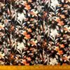 Crepe De Chine Fabric October Dried Florals Black