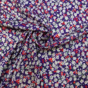 Crepe De Chine Fabric Figgy Woods Purple