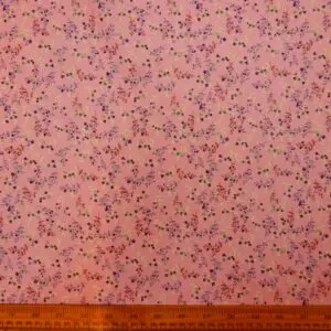 Crepe De Chine Fabric Weeny Floral Pink