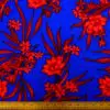 Crepe Fabric Jersey Fire Ferns Royal Red