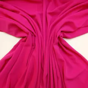 Crepe Fabric Wavy Ripple Crepe With Spandex Hot Pink