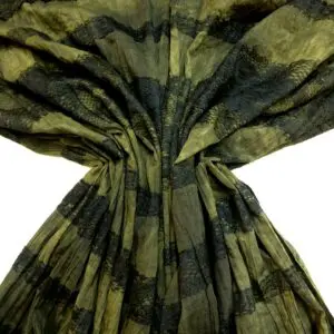 Polycotton Fabric Creased Tye Dye With Lace Seaweed Shimmy