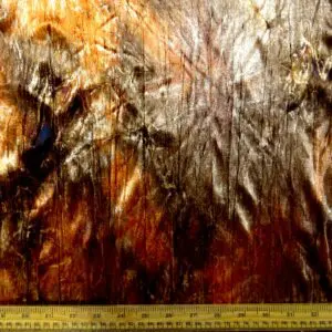 Crushed Velvet Fabric Crinkle Chocolate Orange