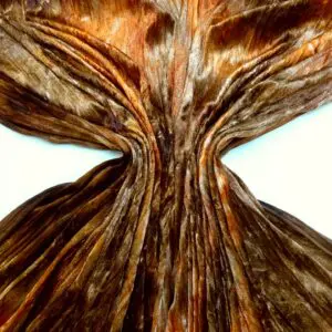 Crushed Velvet Fabric Crinkle Chocolate Orange