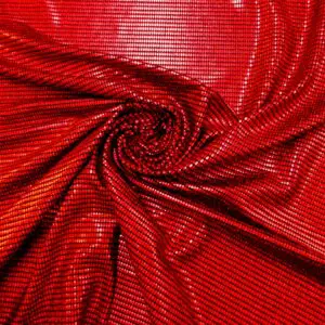 Foil Jersey Fabric Devil Seeds Red On Black