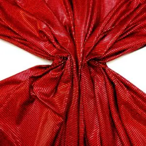Foil Jersey Fabric Devil Seeds Red On Black