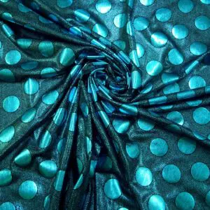 Foil Jersey Fabric Dolly Discs Turquoise
