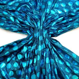 Foil Jersey Fabric Dolly Discs Turquoise