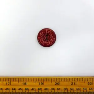 Buttons 2 Hole Wine With Flowers 30mm Code Jam