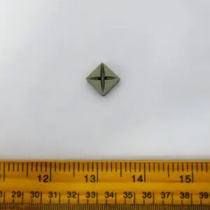 Button 2 Hole 14mm Grey Squares Code Jam