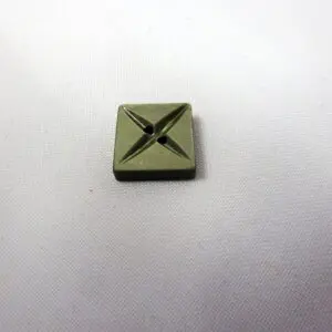 Button 2 Hole 14mm Grey Squares Code Jam
