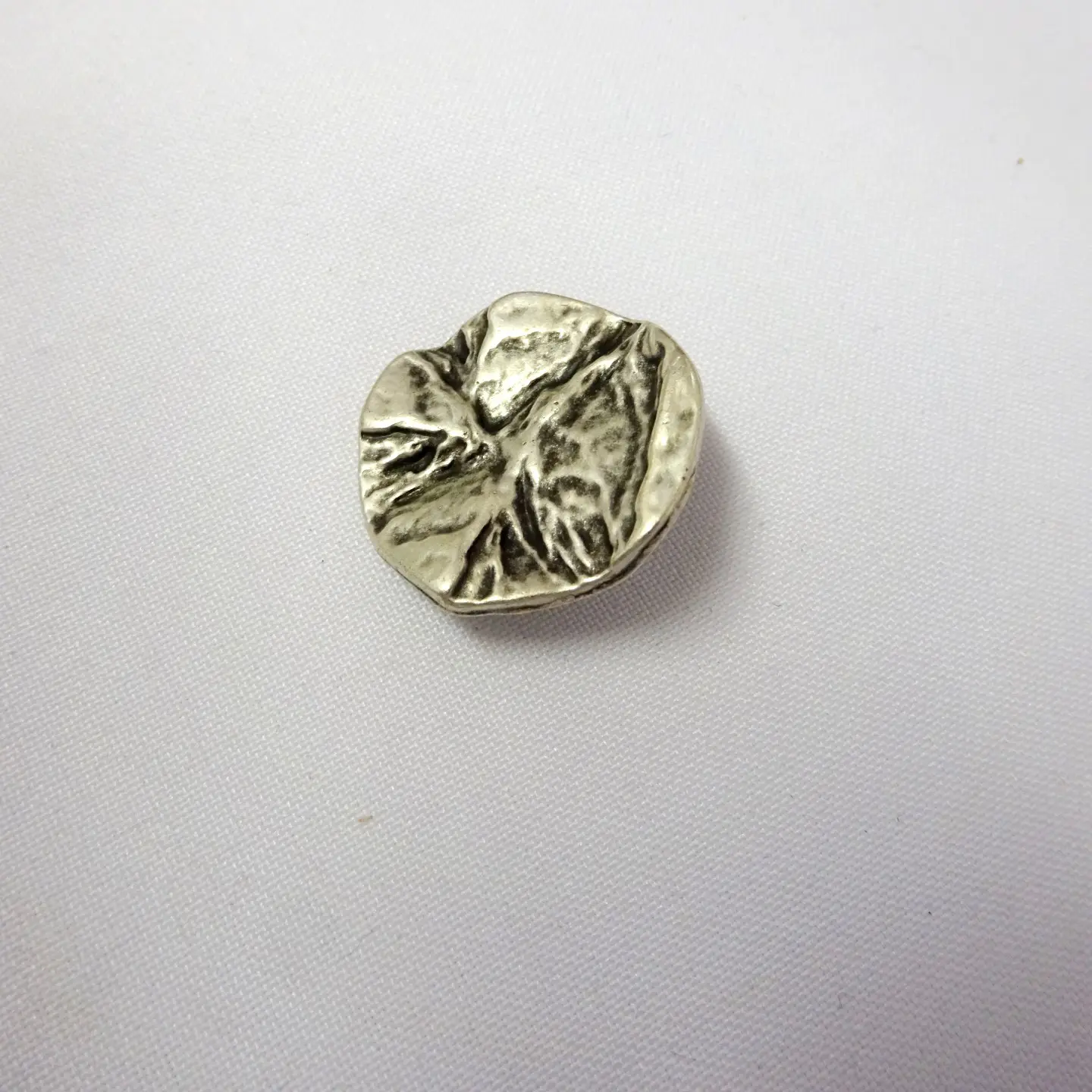 Buttons 25mm Silver Shanked Creased Code Jam