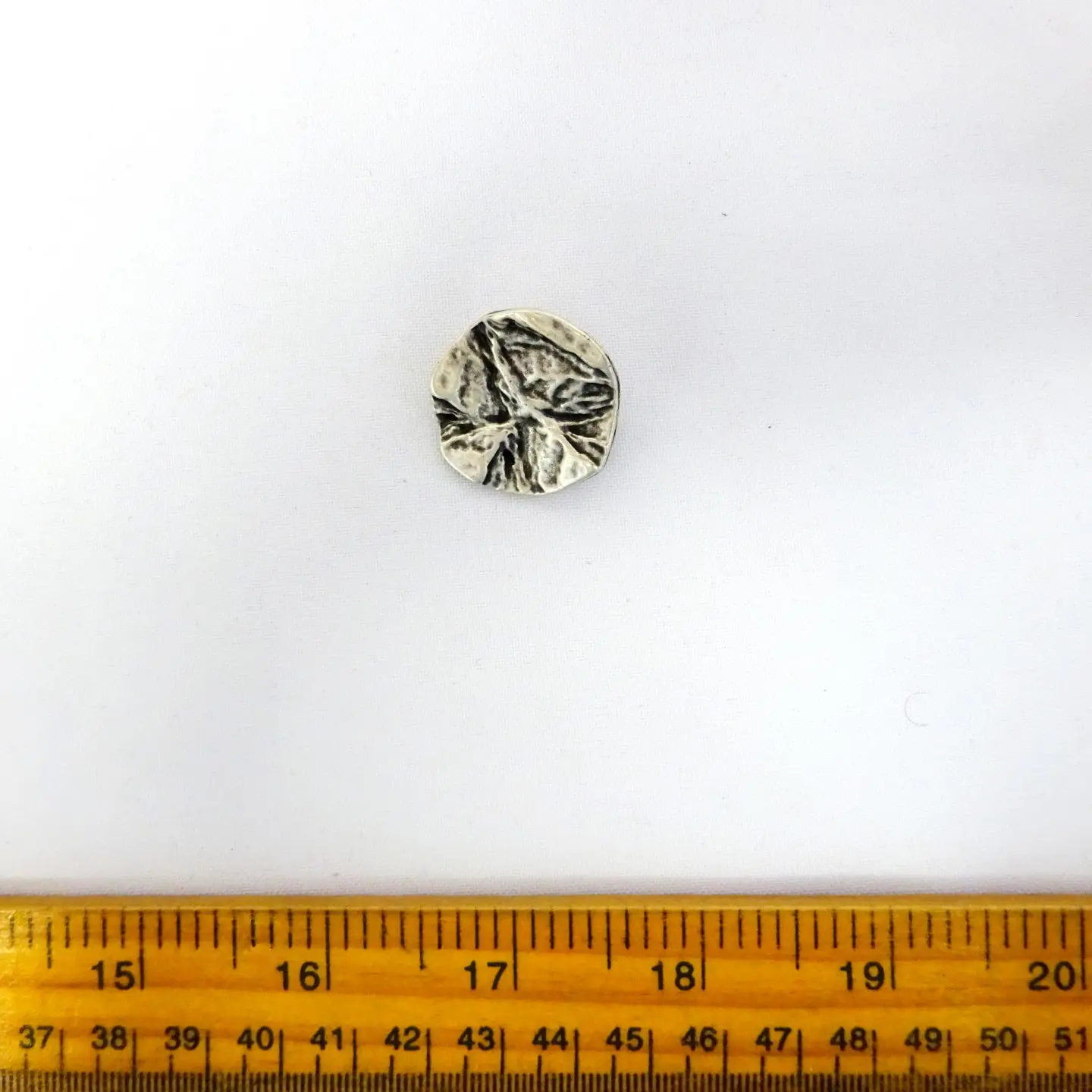 Buttons 25mm Silver Shanked Creased Code Jam