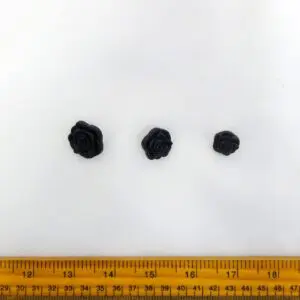 Buttons Shanked Rose Matt Black