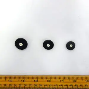 Buttons Shanked Diamante Centre Black