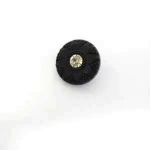 Buttons Shanked Diamante Centre Black