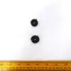 Buttons Shanked Diamante Clover Black