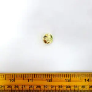 Button 14mm Shanked Ring Edged Gold Crest