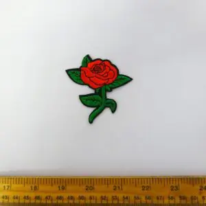 Sew On Motif Stemmed Rose