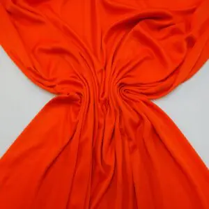 Jersey Fabric Polyester Silky Plain Orange
