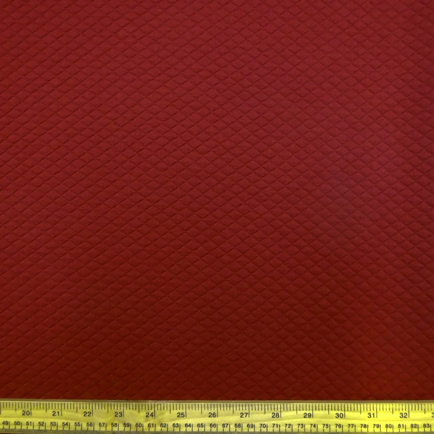 Jersey Fabric 3D Quilted Look 1cm Wide Wine