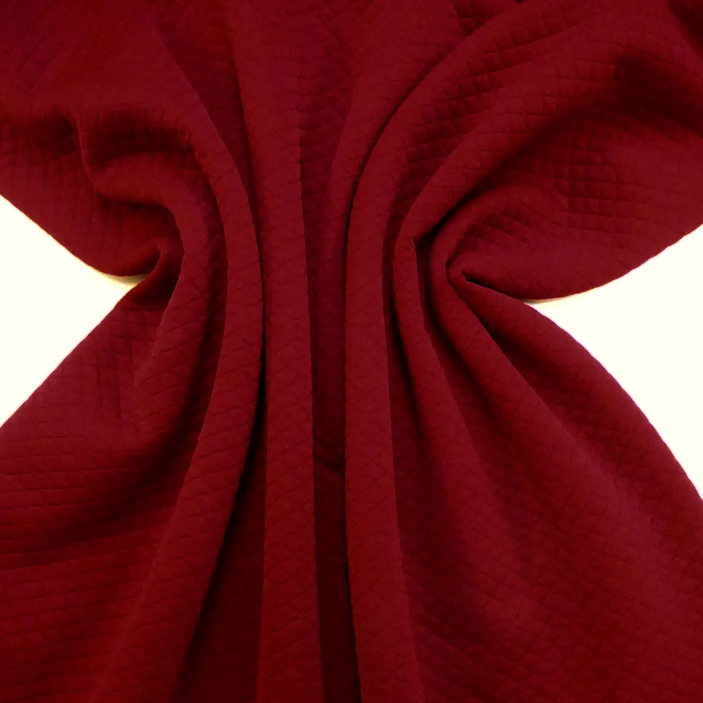 Jersey Fabric 3D Quilted Look 1cm Wide Wine