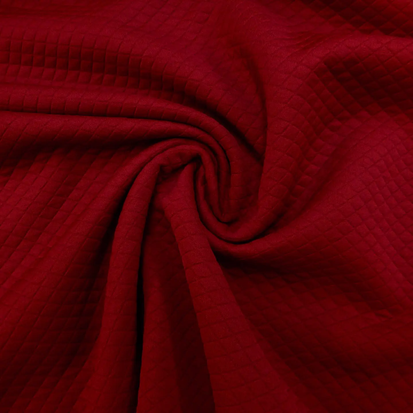 Jersey Fabric 3D Quilted Look 1cm Wide Wine