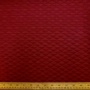 Jersey Fabric 3D Quilted Look 2cm Wide Wine