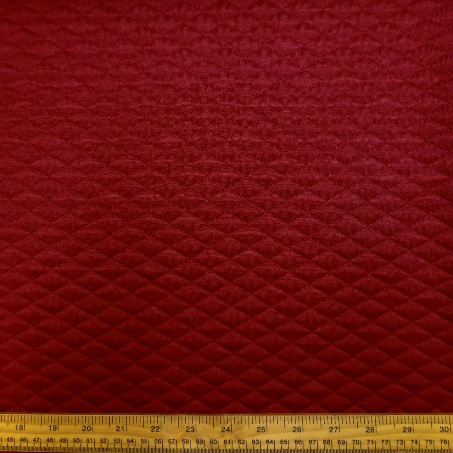 Jersey Fabric 3D Quilted Look 2cm Wide Wine