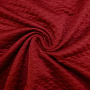 Jersey Fabric 3D Quilted Look 2cm Wide Wine