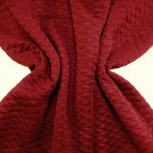 Jersey Fabric 3D Quilted Look 2cm Wide Wine