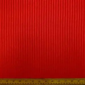 Ribbed Jersey Fabric Slight Sheen Scarlet Red