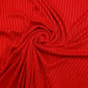 Ribbed Jersey Fabric Slight Sheen Scarlet Red