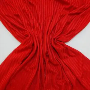 Ribbed Jersey Fabric Slight Sheen Scarlet Red