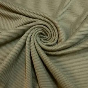 Jersey Fabric Plain Ribbed Dark Sage