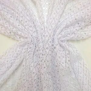 Lace Fabric Crochet Fiji Beach White