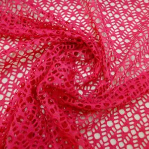 Lace Fabric Crochet Fiji Beach Cerise