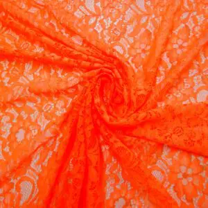 Lace Fabric Corded Carolina Tangerine Orange