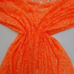 Lace Fabric Corded Carolina Tangerine Orange