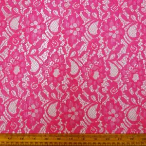 Lace Fabric Corded Carolina Cerise
