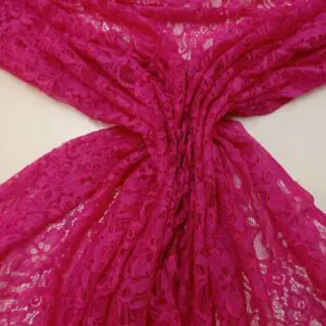 Lace Fabric Corded Carolina Cerise
