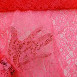 Lace Fabric Corded Carolina Flo Pink