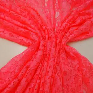 Lace Fabric Corded Carolina Flo Pink