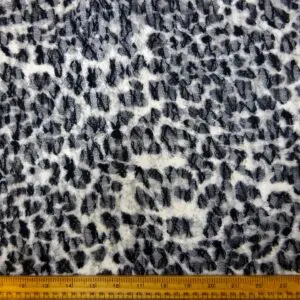 Lace Net Fabric With Stretch Growling Leopards Grey